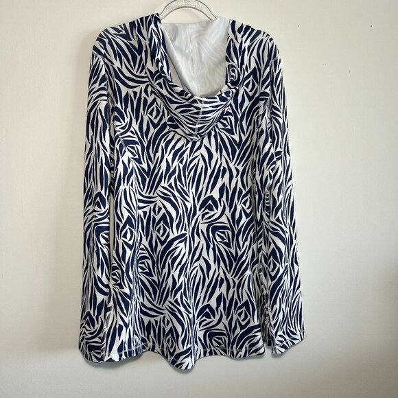 Cutter & Buck Women's Dry Tec Jacket, Hood, Pockets, Blue/White, Size L - Picture 8 of 9